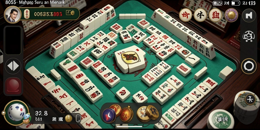 Tampilan gameplay Mahjong yang menantang dan seru di 8055.