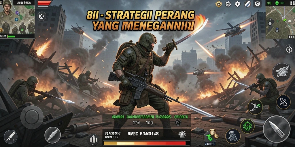 Tangkapan layar gameplay 8II yang penuh aksi strategi.