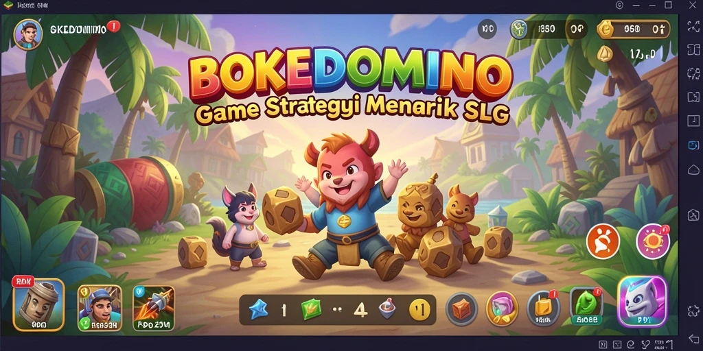 Tampilan menarik gameplay BOKEDOMINO yang strategis.