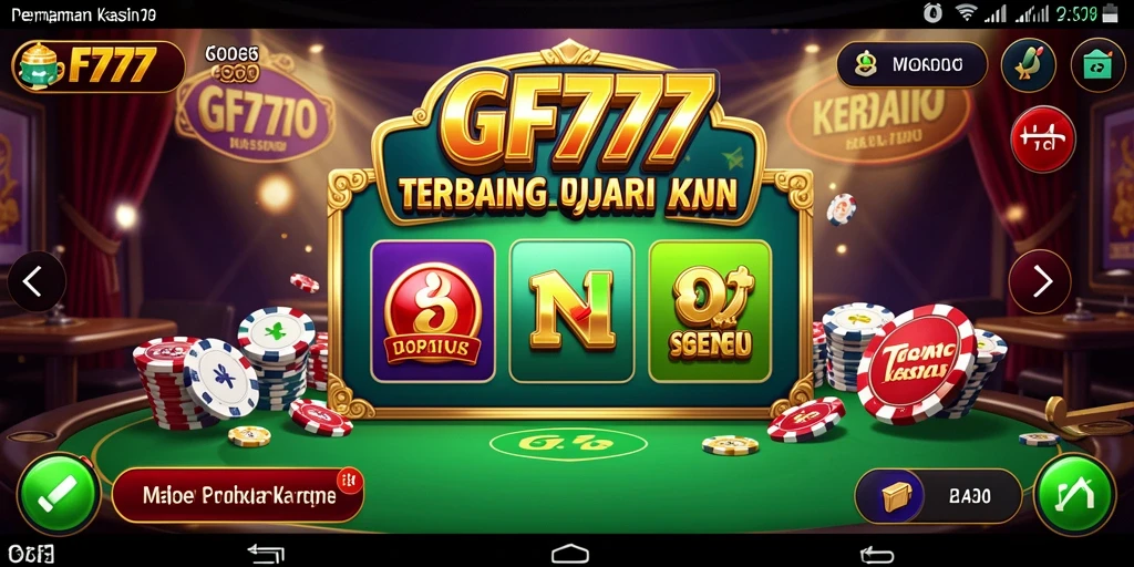 Tampilan utama GF777 dengan grafik menarik dalam permainan Kasino.