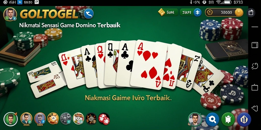 Tampilan menarik dari gameplay Domino di GOLTOGEL.