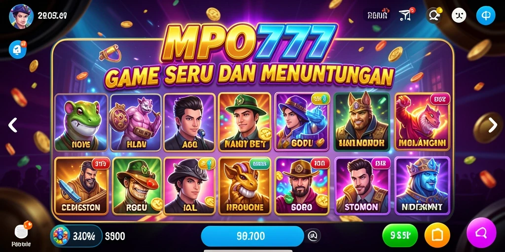 Tampilan gameplay Slot MPO777 yang menegangkan dan penuh warna.