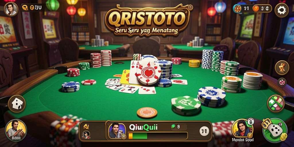 Tampilan gameplay menarik saat bermain QiuQiu di ORISTOTO.