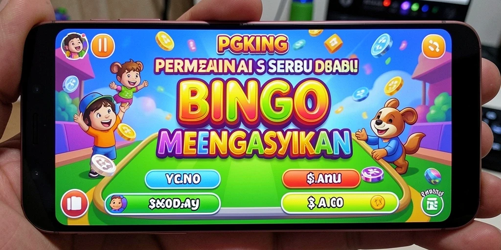 Tangkapan layar PGKING yang menunjukkan tindakan seru dalam permainan Bingo.