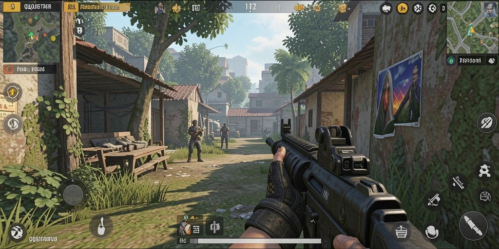 Gameplay QQSTAR yang menegangkan dan seru dalam aksi FPS.