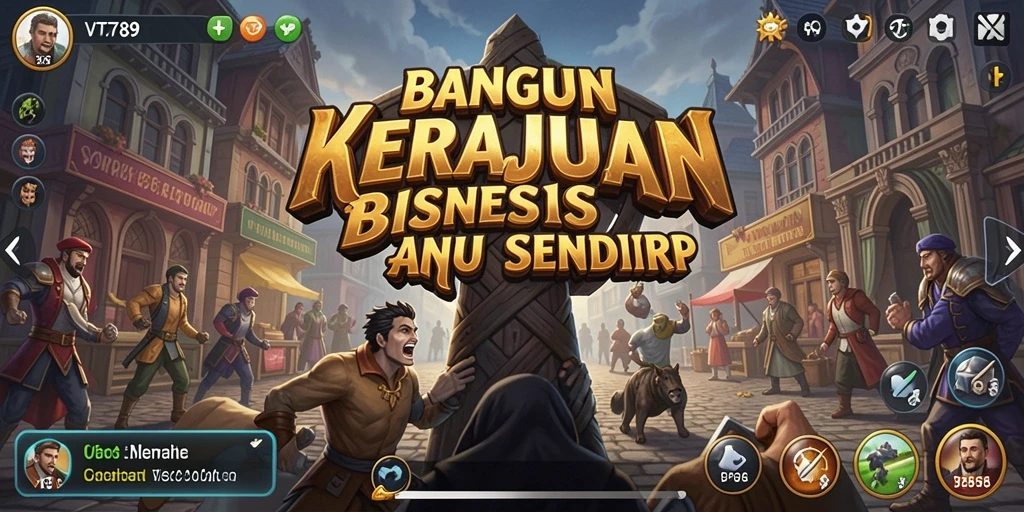 Tampilan gameplay <strong>VT789</strong> yang menampilkan simulasi bisnis menarik.