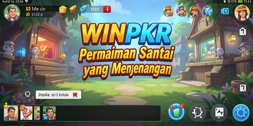 Tangkapan layar gameplay WINPKR yang ceria dan menghibur.