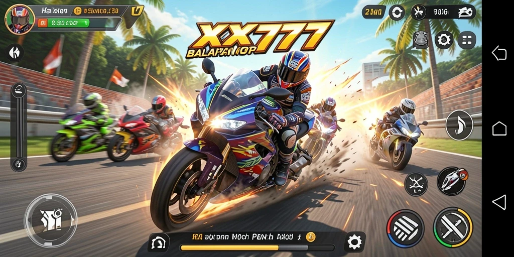 Gameplay motor racing yang mendebarkan dan penuh aksi di XXX777.